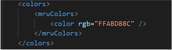 RGB is not a RGB but HEX with FF as a prefix